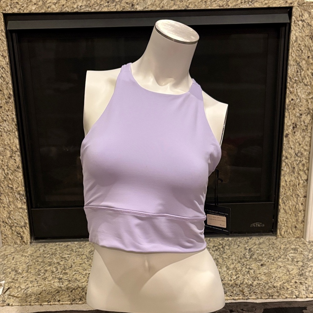 DYI Dport Lilac Cropped High Neck Tank Top Cami Bra NWT